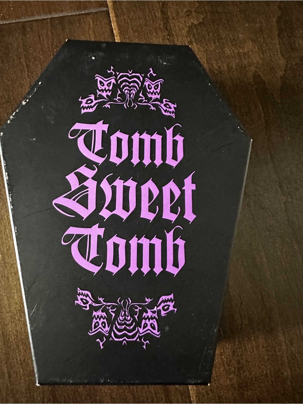 Disney Black Coffin-Shaped 'Tomb Sweet Tomb' Coaster Set